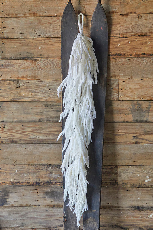 48” Real Touch Flocked White Norfolk Garland for Winter and Holiday Styling