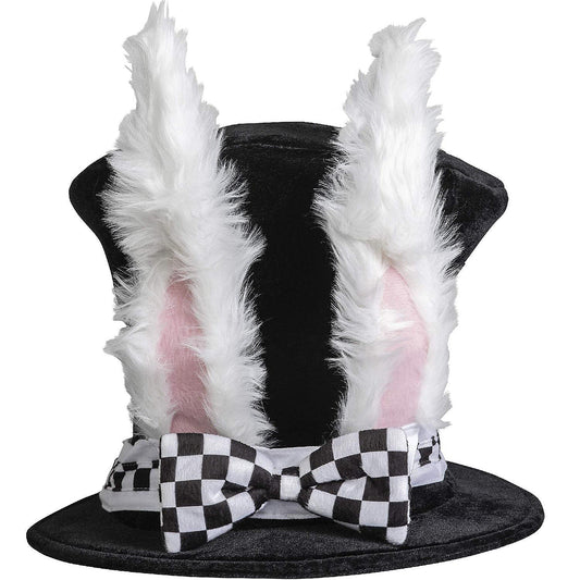 White Rabbit Top Hat - Bunny Rabbits Dress Up Costume Hat with Ears for Adults and Children | USA Decoration®